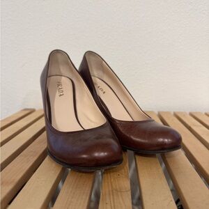 Prada Heels - brown cognac color - made in Italy